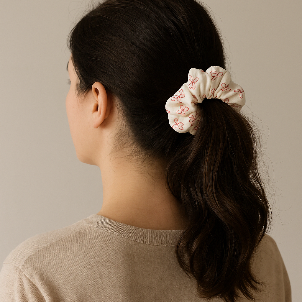 Cotton White & Pink Bows