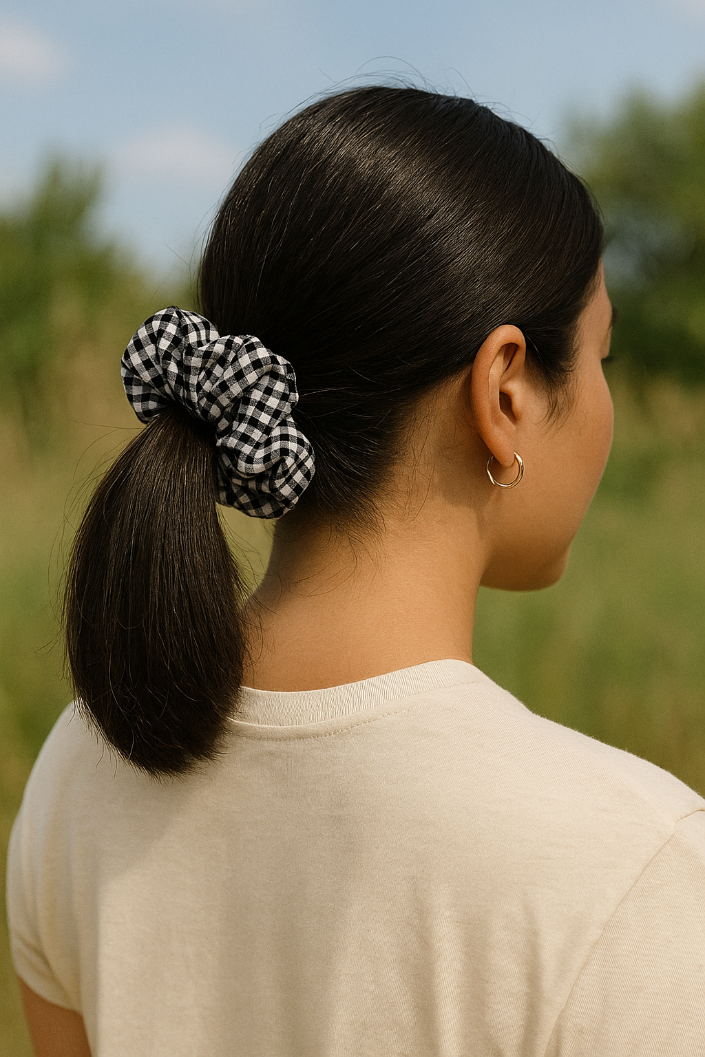 Cotton Small Black & White Gingham