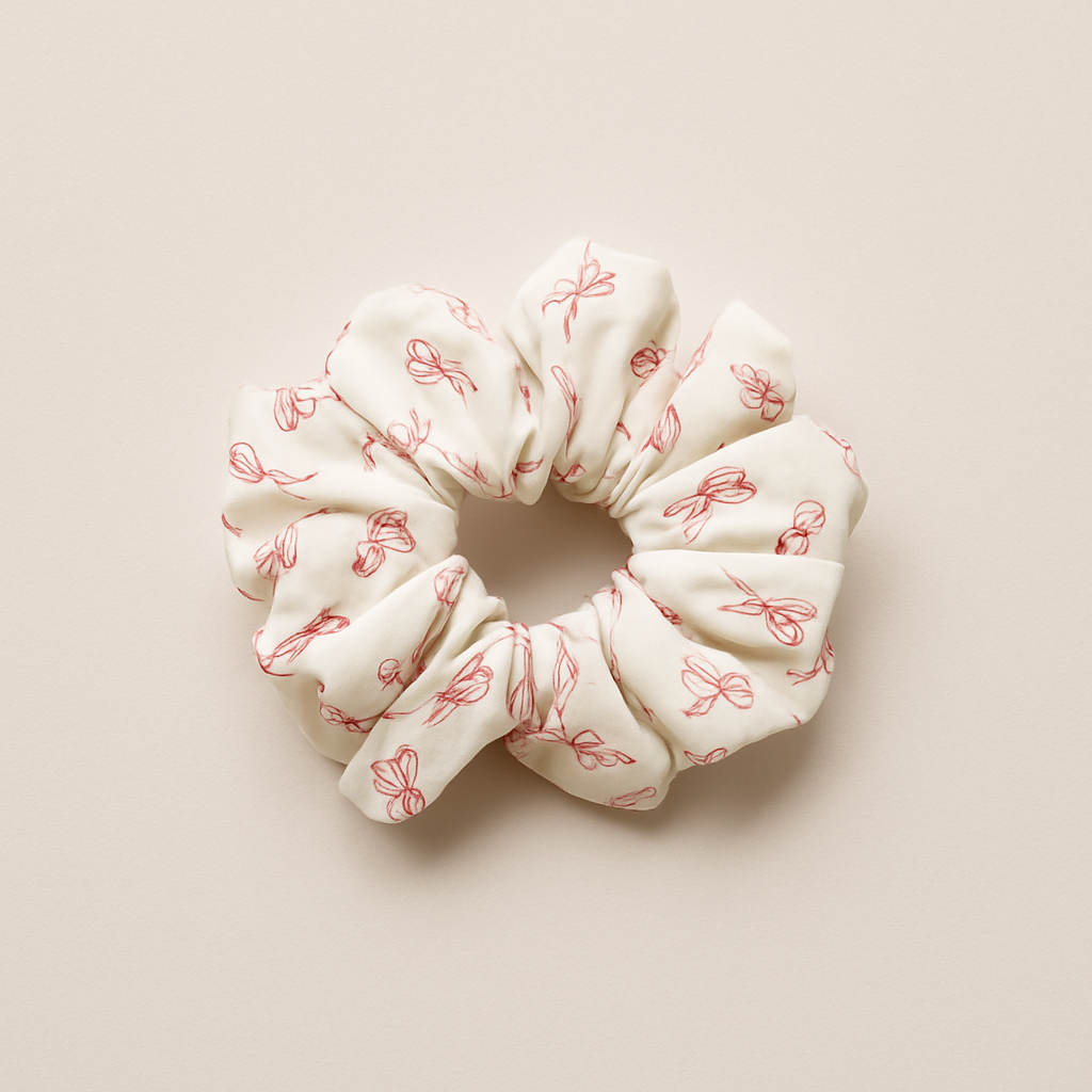 Cotton White & Pink Bows