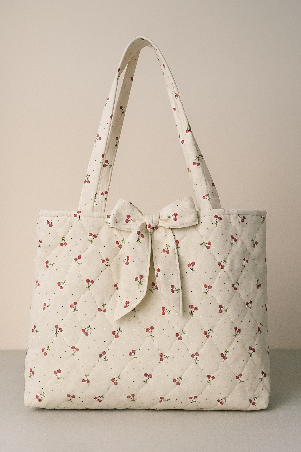 Cherry Blossom Quilted Tote – Large