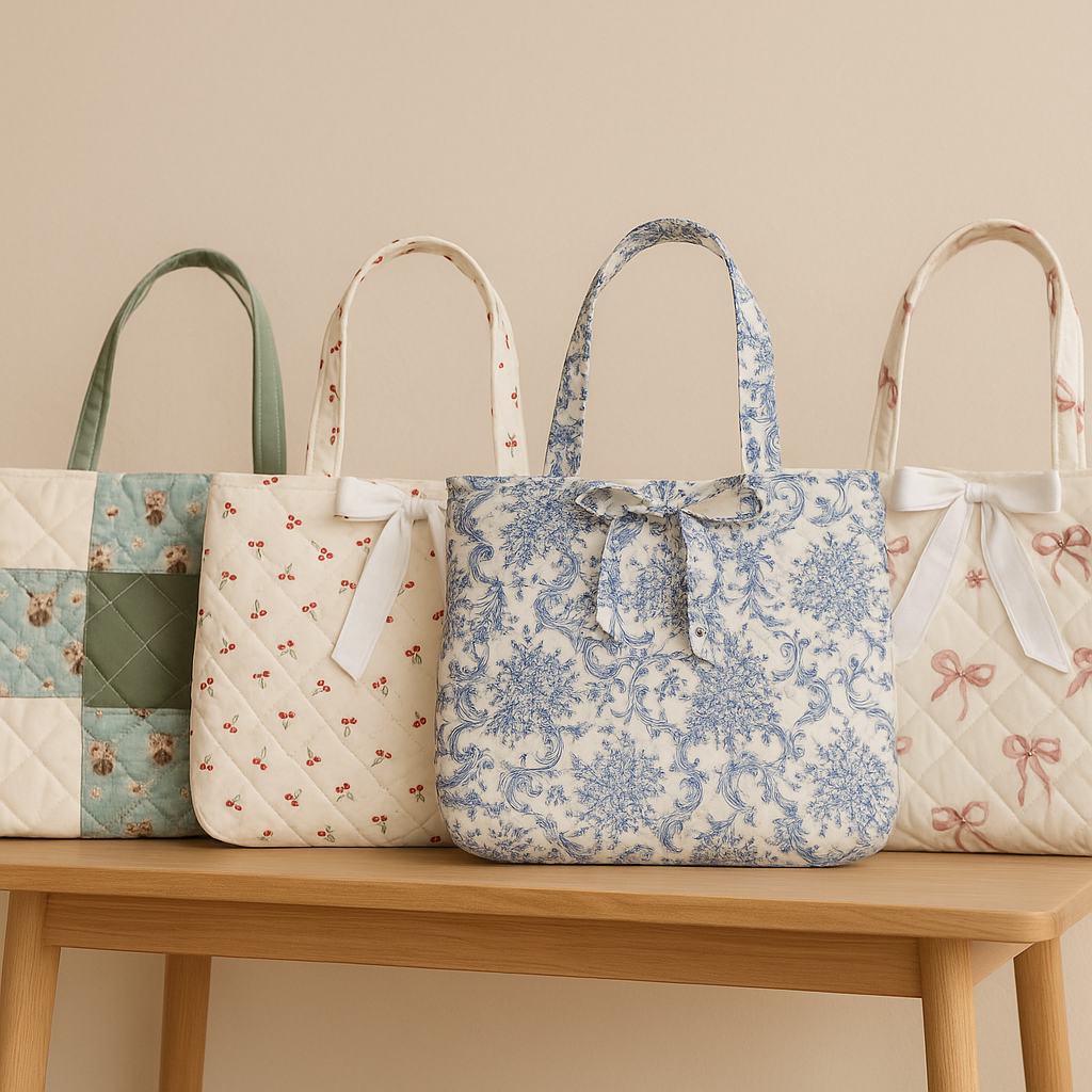 Quilted tote bags
