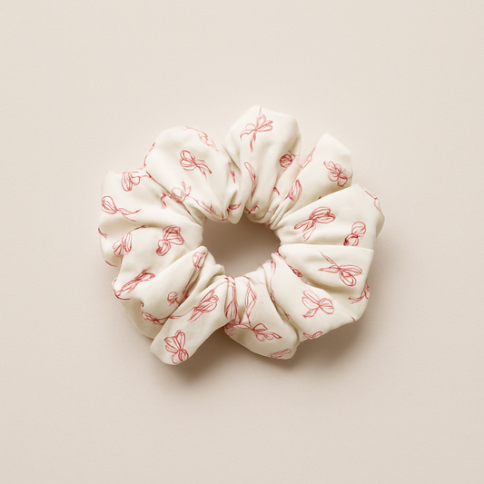 Cotton White & Pink Bows