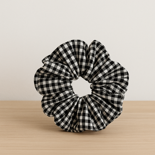 Cotton Small Black & White Gingham
