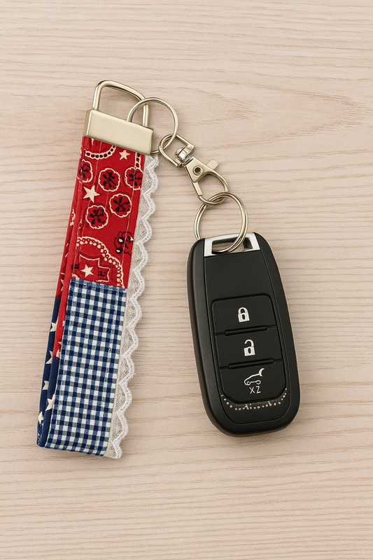 Americana Bandana Patch Wristlet